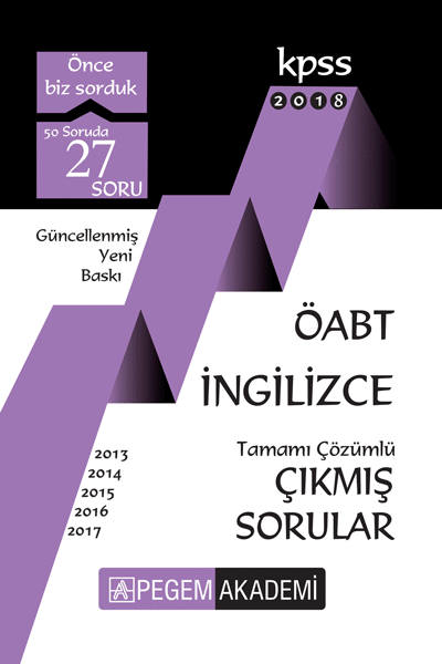 Pegem 2018 ÖABT İngilizce Çıkmış Sorular Çözümlü Pegem Akademi Yayınları