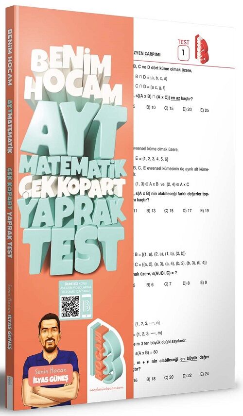 Benim Hocam YKS AYT Matematik Yaprak Test Çek Kopart - İlyas Güneş Benim Hocam Yayınları