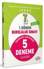 Editör 2023 7. Sınıf Bursluluk Sınavı 1. Dönem 5 Deneme Çözümlü Editör Yayınları