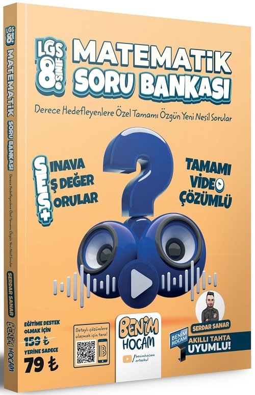 Benim Hocam 8. Sınıf LGS Matematik Ses Soru Bankası Video Çözümlü Benim Hocam Yayınları