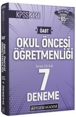 Pegem 2020 ÖABT Okul Öncesi Öğretmenliği 7 Deneme Çözümlü Pegem Akademi Yayınları