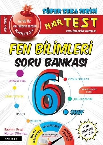 Nartest 6. Sınıf Fen Bilimleri Soru Bankası Nartest Yayınları