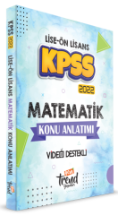 Yeni Trend 2022 KPSS Lise Ön Lisans Matematik Konu Anlatımı Video Destekli Yeni Trend Yayınları