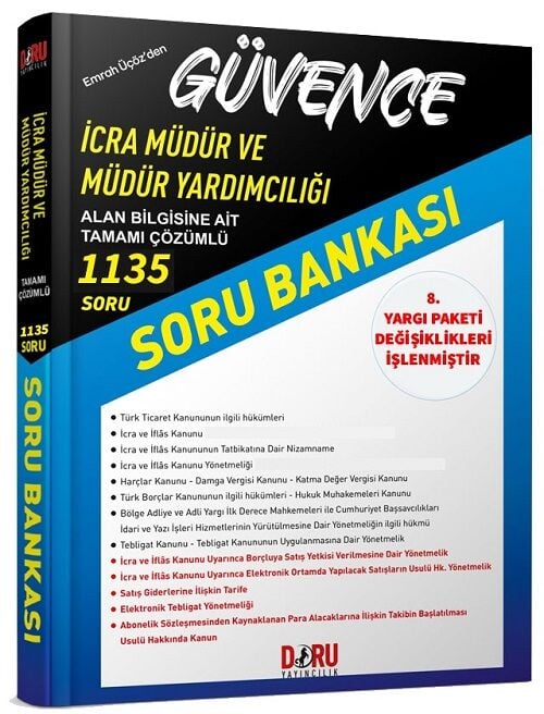 Doru İcra Müdür ve Müdür Yardımcılığı Güvence Soru Bankası Çözümlü Görevde Yükselme Doru Yayıncılık