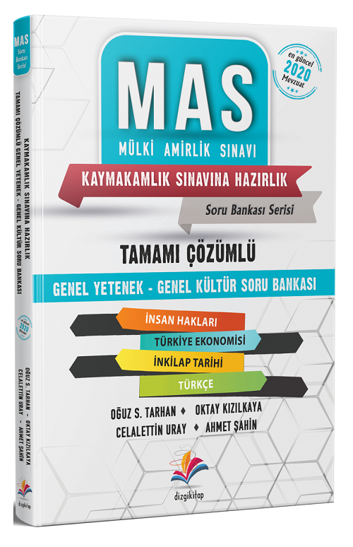 Dizgi Kitap 2020 MAS Kaymakamlık GENEL YETENEK GENEL KÜLTÜR Soru Bankası Çözümlü Dizgi Kitap Yayınları