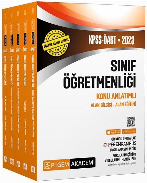 Pegem 2023 ÖABT Sınıf Öğretmenliği Konu Anlatımlı 5 Kitap Modüler Set Pegem Akademi Yayınları