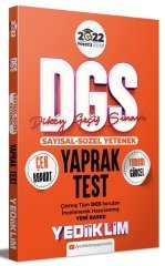 Yediiklim 2022 DGS Prestij Yaprak Test Çek Kopart Yediiklim Yayınları