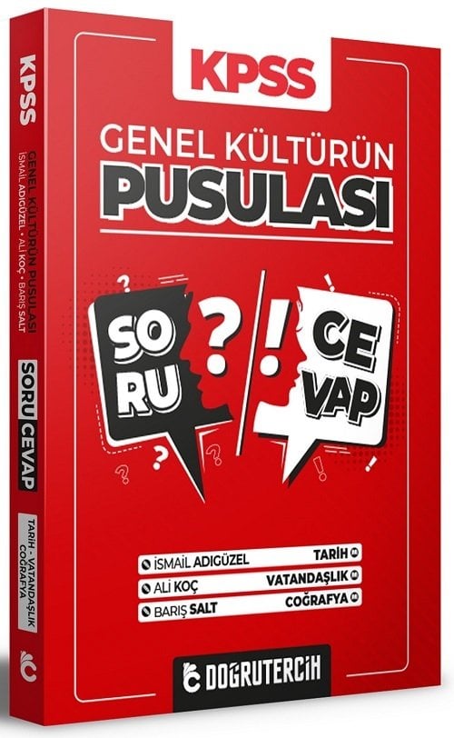 SÜPER FİYAT - Doğru Tercih KPSS Genel Kültürün Pusulası Soru Cevap Kitabı - İsmail Adıgüzel Doğru Tercih Yayınları