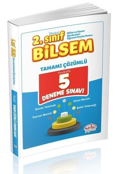 Editör 2. Sınıf BİLSEM Tamamı Çözümlü 5 Deneme Sınavı Editör Yayınları