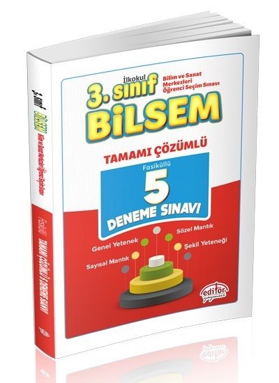 Editör 3. Sınıf BİLSEM 5 Deneme Sınavı Çözümlü Editör Yayınları