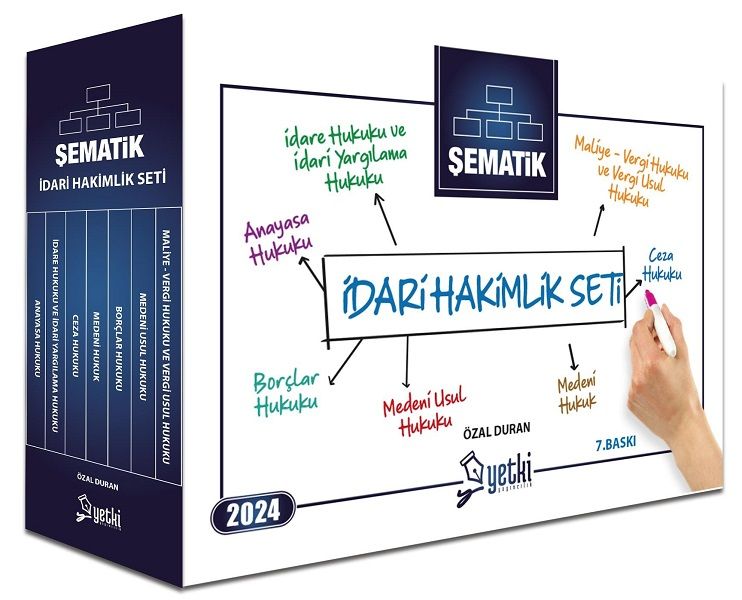 Yetki 2024 Şematik İdari Hakimlik Seti 7. Baskı - Özel Duran Yetki Yayıncılık