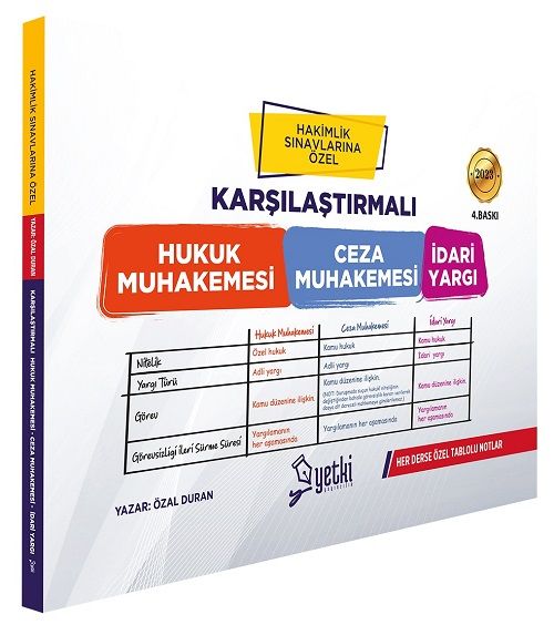 Yetki 2023 Karşılaştırmalı Hukuk Muhakemesi-Ceza Muhakemesi-İdari Yargı 4. Baskı - Özal Duran Yetki Yayıncılık