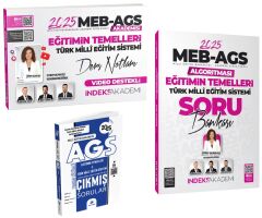 İndeks + Dizgi 2025 MEB-AGS Akademisi Eğitimin Temelleri ve Türk Milli Eğitim Sistemi Ders Notları + Soru Bankası + Çıkmış Sorular 3 lü Set - Zeynep Salman İçli İndeks Akademi + Dizgi Kitap Yayıncılık