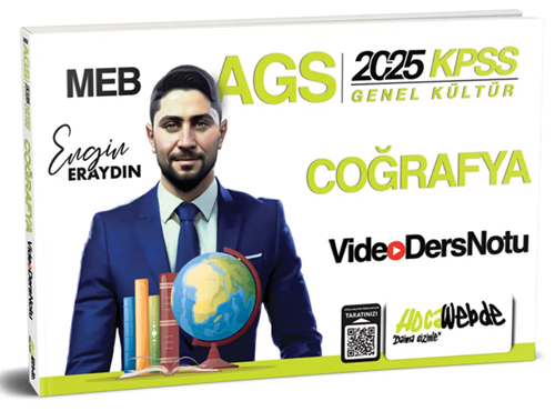 HocaWebde 2025 MEB-AGS KPSS Türkiye Coğrafyası Video Ders Notu - Engin Eraydın HocaWebde Yayınları