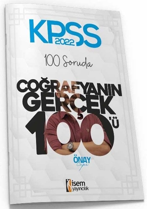 SÜPER FİYAT - İsem 2022 KPSS 100 Soruda Coğrafyanın Gerçek 100'ü Deneme - Önay Cepe İsem Yayınları