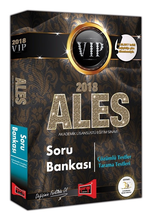 Yargı 2018 ALES VIP Soru Bankası Yargı Yayınları