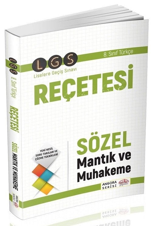 SÜPER FİYAT - Editör LGS 8. Sınıf Reçetesi Türkçe Sözel Mantık ve Muhakeme Soru Bankası Angora Serisi Editör Yayınevi