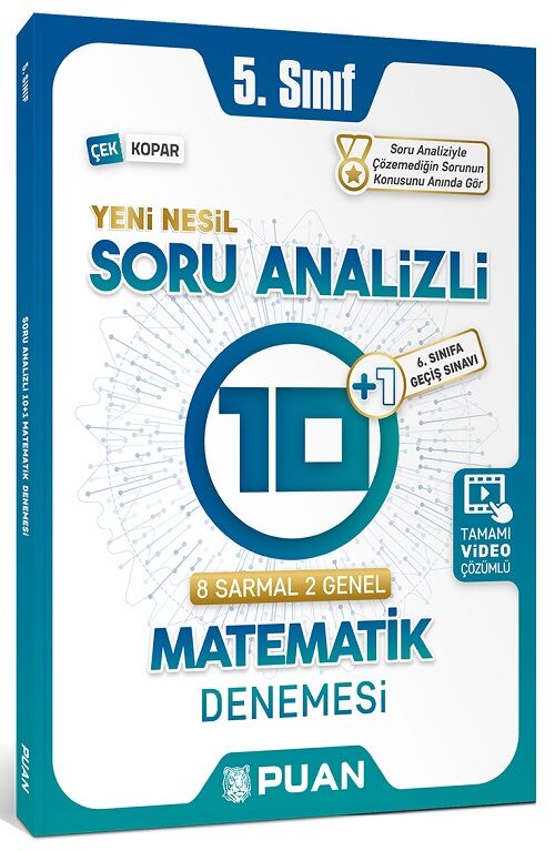 Puan 5. Sınıf Matematik Soru Analizli 10+1 Deneme Puan Yayınları