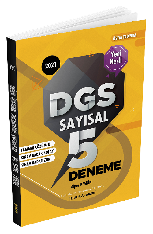 Tercih Akademi 2021 DGS Sayısal 5 Deneme Tercih Akademi Yayınları