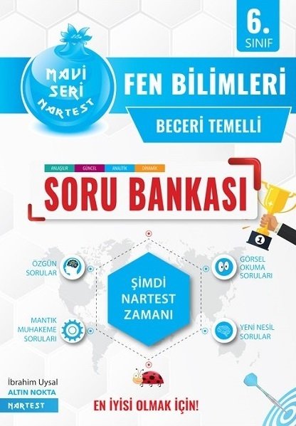 Nartest 6. Sınıf Fen Bilimleri Mavi Seri Soru Bankası Nartest Yayınları