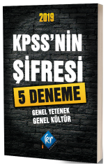 KR Akademi 2019 KPSS nin Şifresi Genel Yetenek Genel Kültür 5 Deneme Çözümlü KR Akademi Yayınları