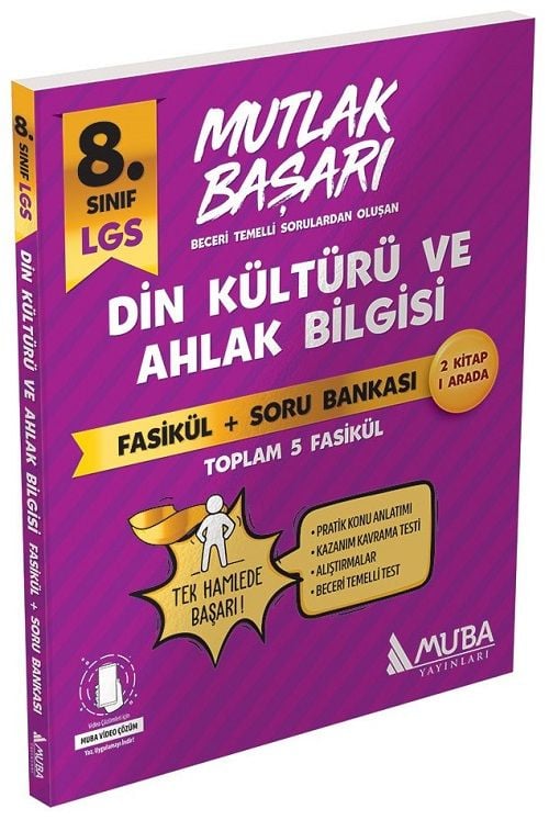 Muba 8. Sınıf LGS Din Kültürü ve Ahlak Bilgisi Mutlak Başarı Fasikül+Soru Bankası Muba Yayınları