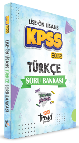 Yeni Trend 2022 KPSS Lise Ön Lisans Türkçe Soru Bankası Çözümlü Yeni Trend Yayınları