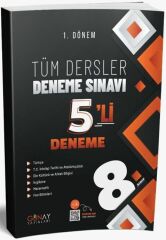 Günay 8. Sınıf LGS Tüm Dersler 1. Dönem 5 li Deneme Günay Yayınları