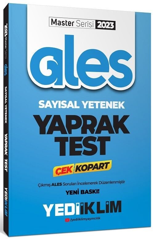 Yediiklim 2023 ALES Master Sayısal Yetenek Yaprak Test Çek Kopart Yediiklim Yayınları