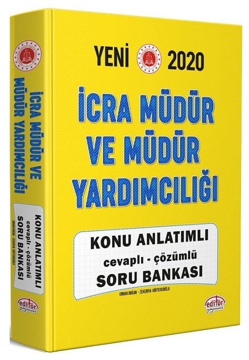 Editör 2020 İcra Müdür ve Yardımcılığı Konu Anlatımlı Soru Bankası Çözümlü Editör Yayınları