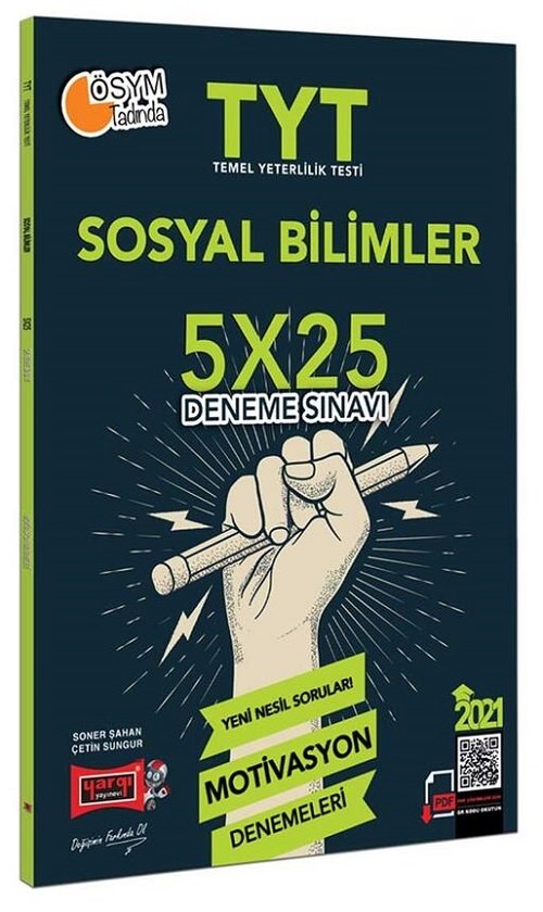 Yargı 2021 YKS TYT Sosyal Bilimler Motivasyon 5x25 Deneme Yargı Yayınları