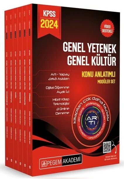 SÜPER FİYAT - Pegem 2024 KPSS Genel Yetenek Genel Kültür Konu Anlatımlı Modüler Set Pegem Akademi Yayınları