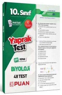 Puan 10. Sınıf Biyoloji Çek Kopar 48 Yaprak Test Puan Yayınları