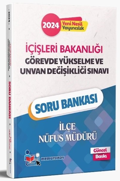 Memur Sınav 2024 GYS İçişleri Bakanlığı İlçe Nüfus Müdürü Soru Bankası Görevde Yükselme Memur Sınav