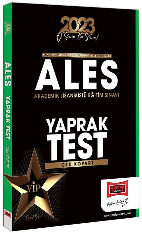 Yargı 2023 ALES VIP Yaprak Test Çek Kopart Yargı Yayınları