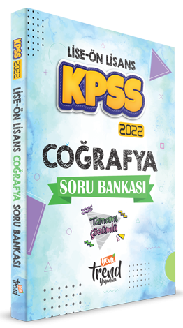 Yeni Trend 2022 KPSS Lise Ön Lisans Coğrafya Soru Bankası Çözümlü Yeni Trend Yayınları