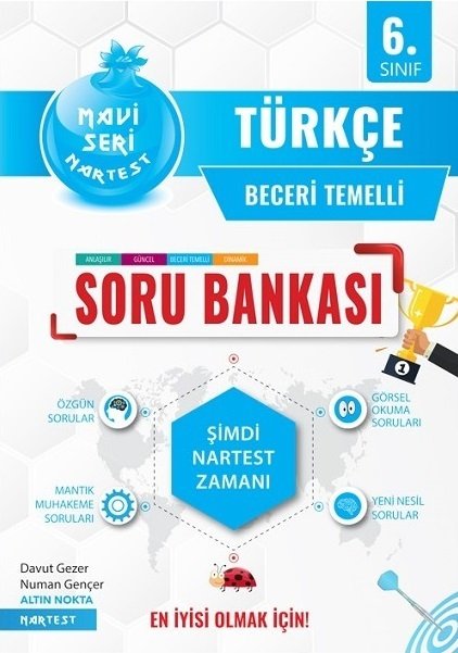 Nartest 6. Sınıf Türkçe Mavi Seri Soru Bankası Nartest Yayınları