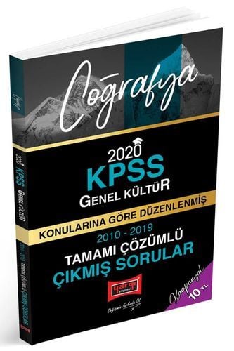 Yargı 2020 KPSS Coğrafya Çıkmış Sorular Konularına Göre Çözümlü Yargı Yayınları