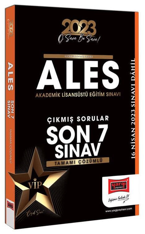 Yargı 2023 ALES VIP Çıkmış Sorular Son 7 Sınav Çözümlü Yargı Yayınları