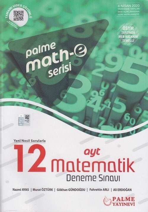 Palme YKS AYT Matematik 12 Deneme Video Çözümlü Mathe Serisi Palme Yayınları