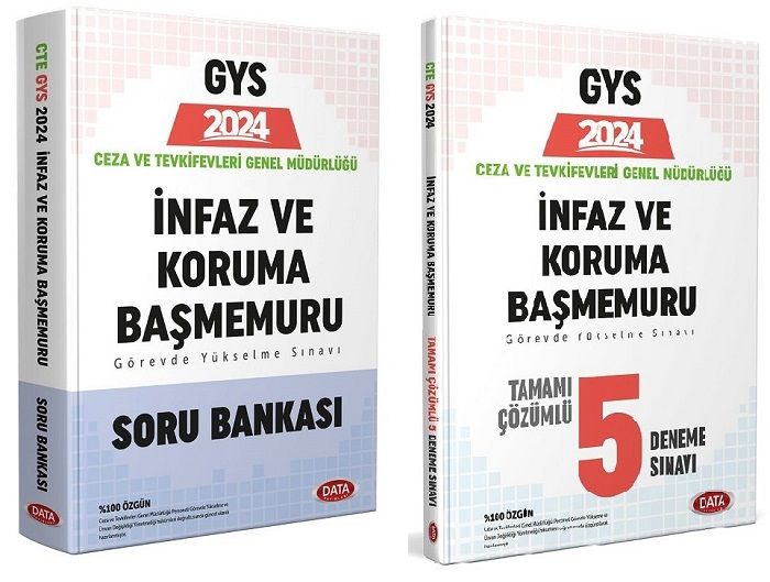 Data 2024 GYS Ceza ve Tevkifevleri İnfaz ve Koruma Başmemuru Soru + 5 Deneme 2 li Set Görevde Yükselme Data Yayınları