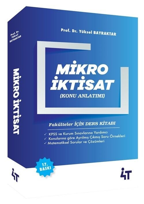 4T Yayınları KPSS A Grubu Mikro İktisat Konu Anlatımı 17. Baskı - Yüksel Bilgili Bayraktar 4T Yayınları