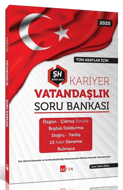 Akfon 2020 KPSS Kariyer Vatandaşlık Soru Bankası - Şükrü Bitkin Akfon Yayınları