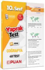 Puan 10. Sınıf Coğrafya Çek Kopar 48 Yaprak Test Puan Yayınları