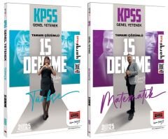 Yargı 2025 KPSS Türkçe+Matematik 15+15 Deneme 2 li Set Yargı Yayınları