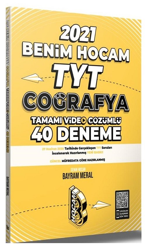 Benim Hocam 2021 YKS TYT Coğrafya 40 Deneme - Bayram Meral Benim Hocam Yayınları