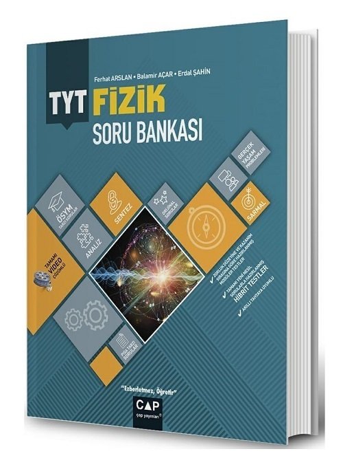 Çap Yayınları YKS TYT Fizik Soru Bankası Video Çözümlü Çap Yayınları