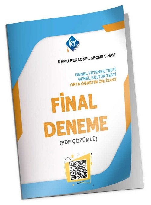 KR Akademi KPSS Lise Ortaöğretim Ön Lisans Final Deneme PDF Çözümlü KR Akademi Yayınları