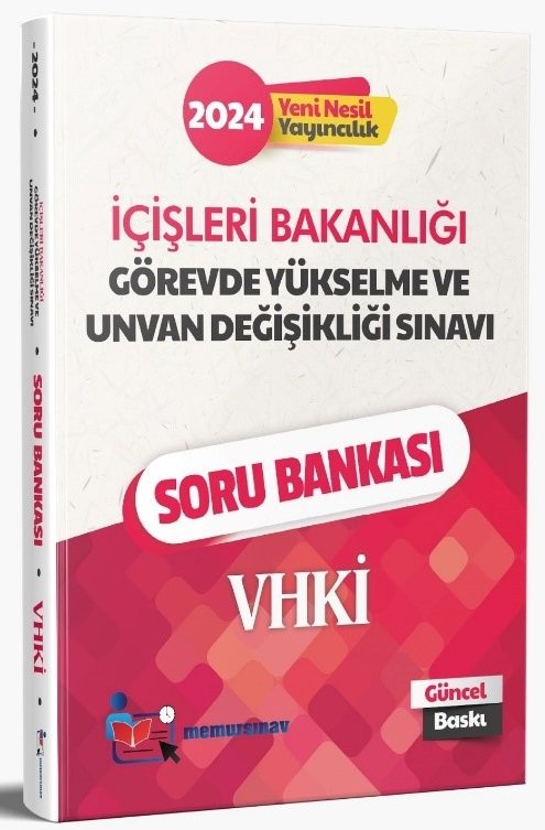 Memur Sınav 2024 GYS İçişleri Bakanlığı VHKİ Soru Bankası Görevde Yükselme Memur Sınav