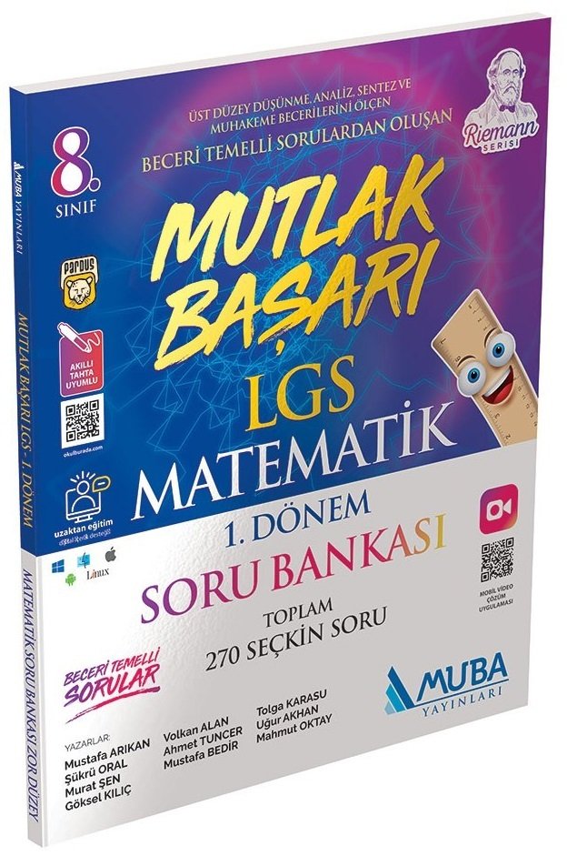 Muba 8. Sınıf LGS Matematik 1. Dönem Mutlak Başarı Zor Soru Bankası Muba Yayınları